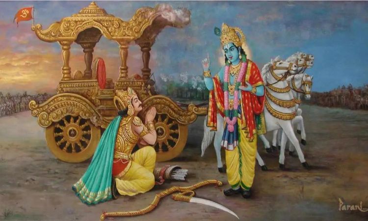 Lord Krishna Stopped time to explain all 700 slokas of the Bhagavad Gita.